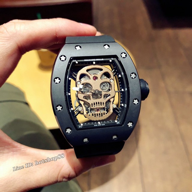 理查德米勒RICHARD MILLE 特别版RM052镂空骷髅头腕表男士腕表 gjs1812